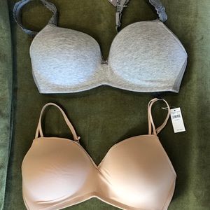 Two Aerie t-shirt bras 36d